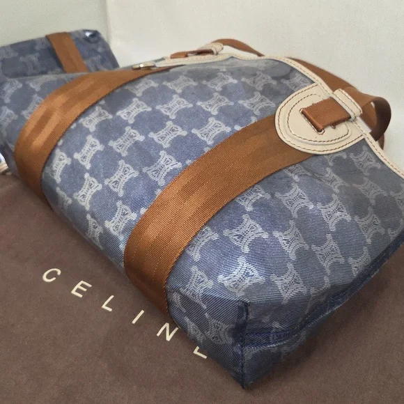 Celine Macadam Triomphe tote PVC/Leather& Pochette Early 2000s excellent cond - Picture 11 of 15